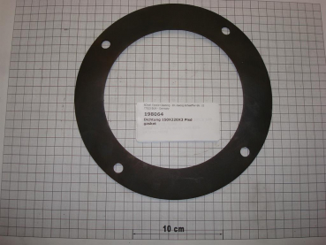 Gasket,round,150x220x3mm,4-holes,Polysorba,SI70