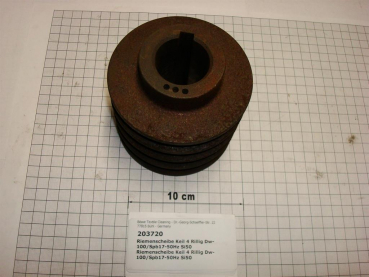 V-belt pulley,4 grooves,dia38mmx107mm,SPB17-50Hz,P5100,K50