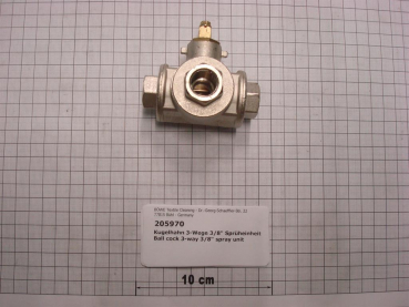 Ball valve,DN10,3/8",I/I,3-way,spray unit