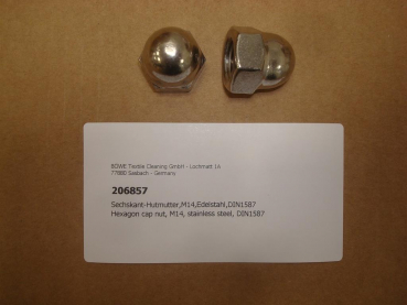 Hexagon cap nut, M14, stainless steel, DIN1587