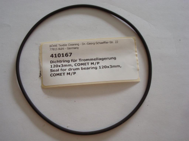 Gasket,round,120x126x3mm,viton,o-ring,for drum bearing,COMET P/M