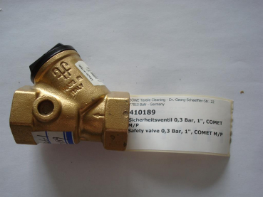 Safety valve 0,5 Bar, 1", COMET P/M