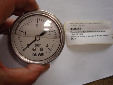 Filter pressure gauge 0-4 bar, COMET P/M