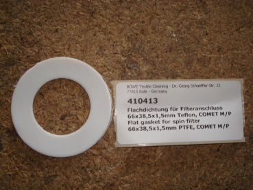 Gasket,round,38,5x66x1,5mm,teflon,for spin filter,COMET P/M