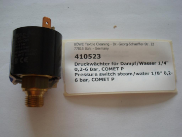 Pressure switch steam/water 1/4" 0,2-6 bar,5812,COMET P/M