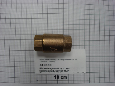 Check valve,DN15,1/2",red brass,for spray unit,COMET P/M