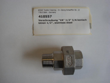 Screw connection,I/O,conical sealing,341V4A15,1/2",A2 stainless steel
