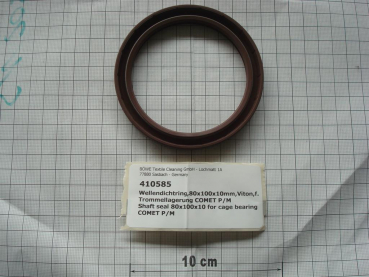 Shaft seal,80x100x10mm,viton,f.cage bearing,COMET P/M