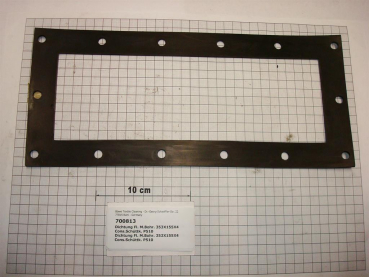 Gasket,square,155x353x4mm,14-holes,flat,Consorba,P5100