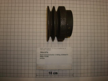 V-belt pulley,2 grooves,dia22mmxDW72/76mm,50Hz,P240-300