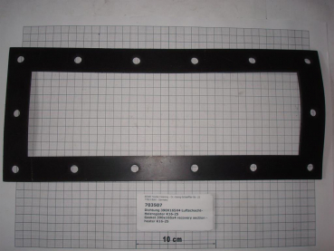 Gasket,square,165x390x4mm,14-holes,air duct-heater,K16,K25