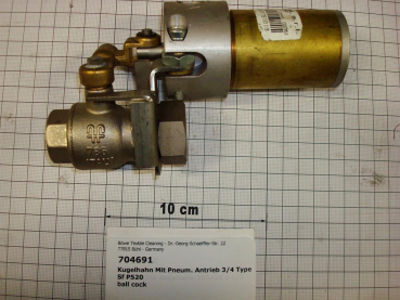 Ball valve with pneumatic drive,3/4",type SF