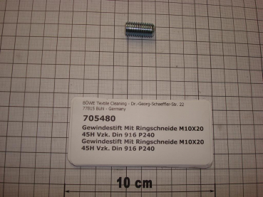 Threaded pin,DIN916,M10x20mm,45H,galvanized