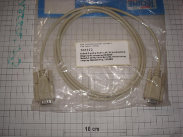 Cable,9-pin-Sub-D,M/F,connection display control,CS3000,1800mm long