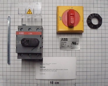 Main switch,80A,P/M12-30,PX,ABB, with shaft 120x6mm