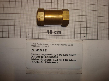 Check valve,DN08,1/4",red brass,K16,Kriete