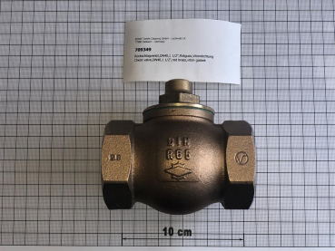 Check valve,DN40,1 1/2",red brass,viton gasket