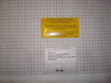 Label "lint filter cleaning" colour yellow 4 languages