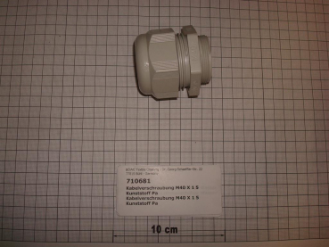 Cable union M40x1,5, plastic