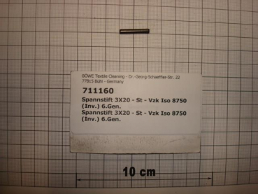 Dowel pin,DIN1481,3x20mm,galvanized