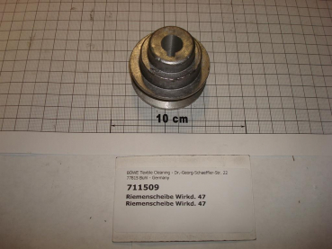 V-belt pulley,1 groove,dia14mmxDW47mm,spin filter