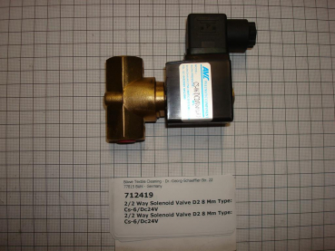 Solenoid valve air,2/2 ways,1/8",NW2,8mm,24VDC,NC