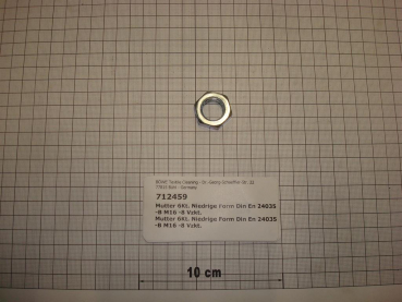 Hexagon nut,DIN EN 24035-B,M16,galvanized