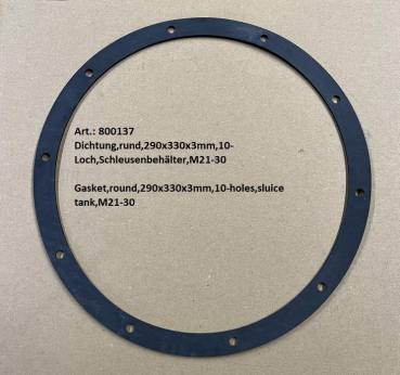 Gasket lid for extraction tank M 21-26-30