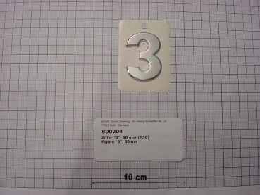 Figure "3", 50mm,silver,P/M21-30