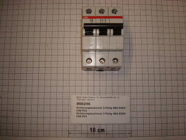 Circuit breaker,3 pole,40A,S203-C40 UL