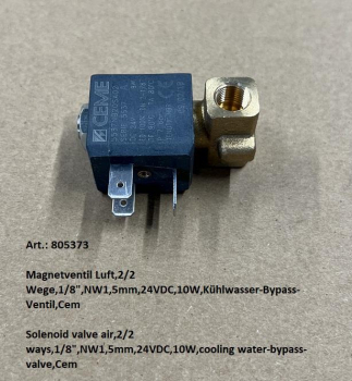 Solenoid Valve 2/2-way, 1.5 mm, 24V DC 10W with plug and gasket