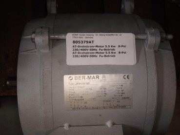 Drive motor,230/400V-50/60Hz,5,5kW,8-pole,P/M21-30,shaft 22mm,repaired