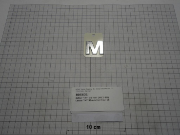 Letter,"M",30mm,chrome