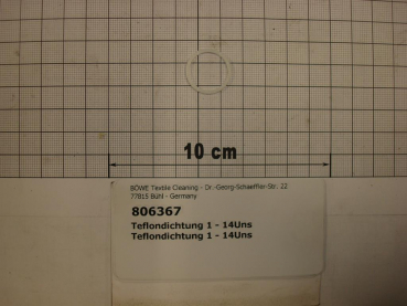 Gasket,round,17x19x1,6mm,teflon,1-14UNS