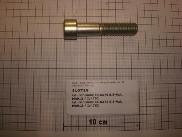 Cylinder screw DIN912,M16x75mm,8.8,galvanized