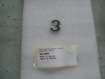 Figure "3" 30 mm,silver,M27-M33-40