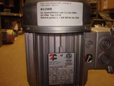 UL Solvent pump DueEffe1,1 kW 60 Hz UL/CSA, M 12-30