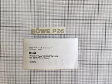 Label "BÖWE P26" for Display