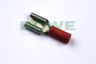Receptacle,insulated,7.7x0.8mm,for 0.5 to 1qmm,brass,red