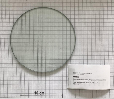 Glass,round,163x8mm,f.water separator,Pi