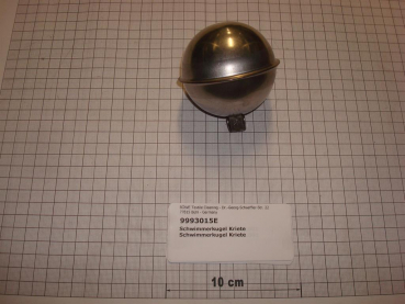 Float ball,Kriete,DM75mm,stainless steel